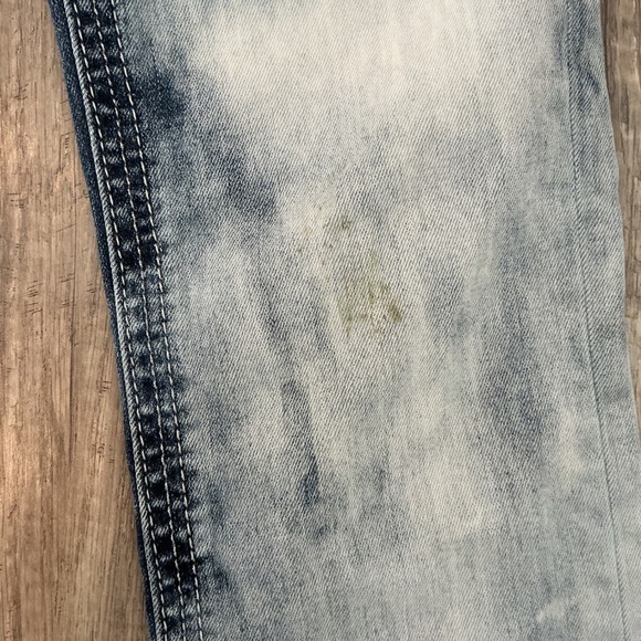 Rock Revival Jeans Bleach Wash Distressed Frayed Hem Denim Size 28 - Picture 4 of 11